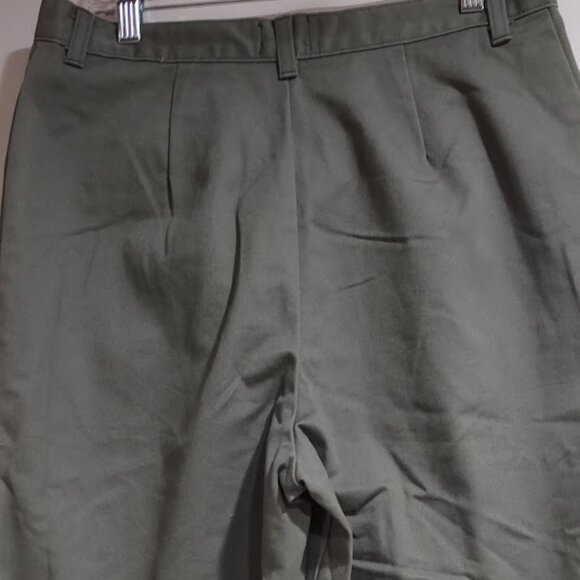RIDER CASUAL 2 POCKET KHAKI GREEN JEANS ALL COTTON HI RISE STRAIGHT LEG SIZE 12M - Picture 7 of 11